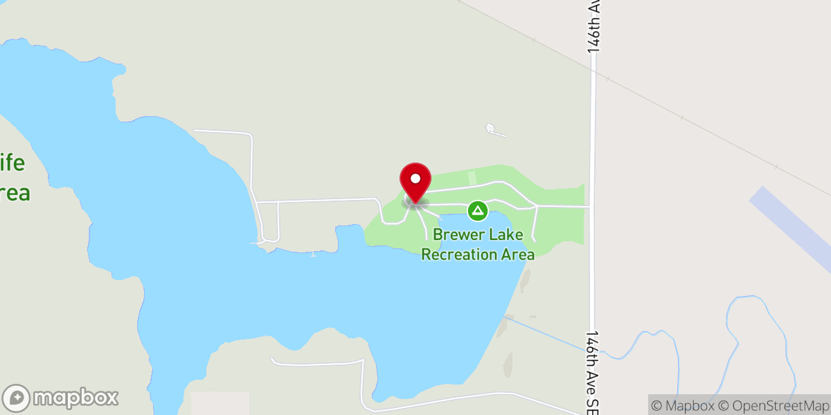 Map showing location of Brewer Lake Campground