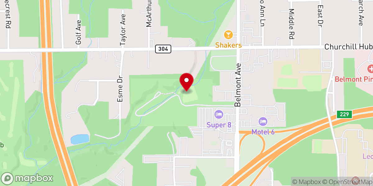 Map showing location of Churchhill Park