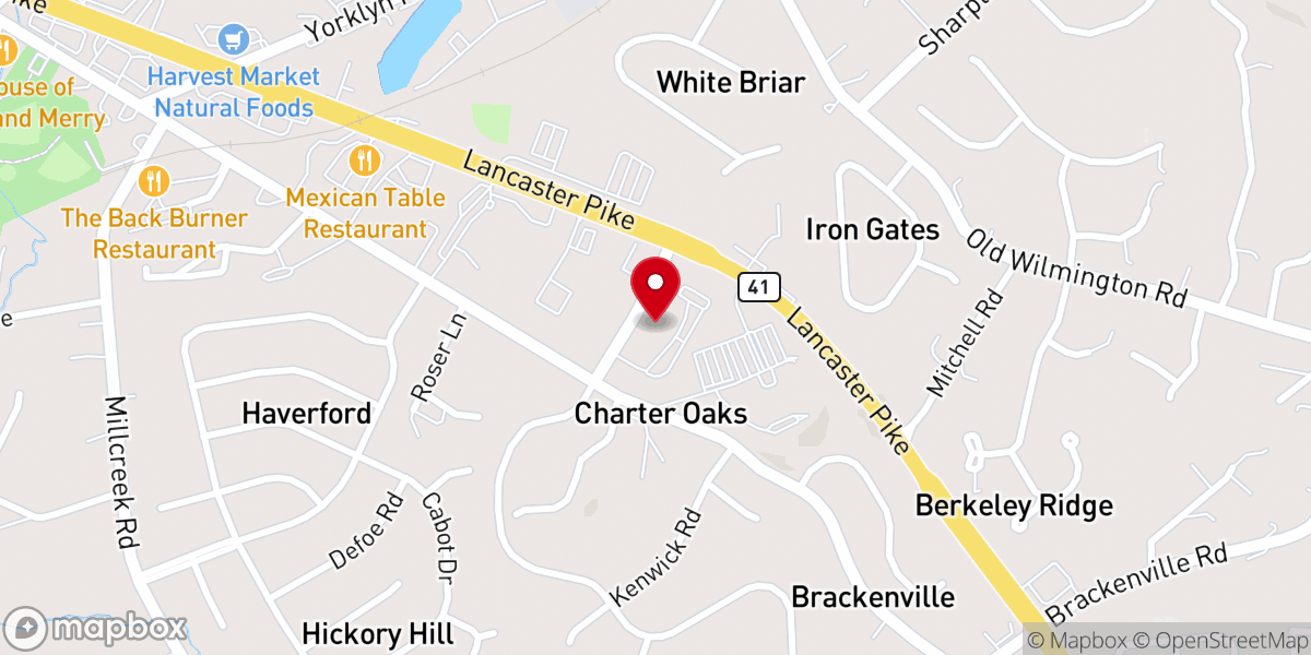 Map showing location of Sycamore Hill Church