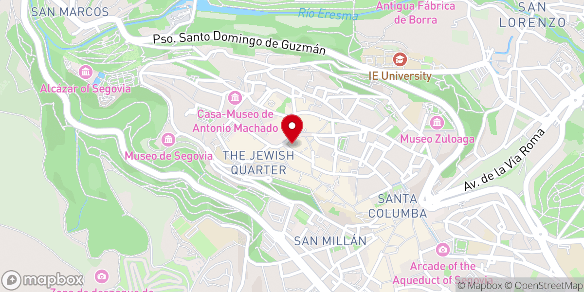 Map showing location of Iglesia de San Miguel
