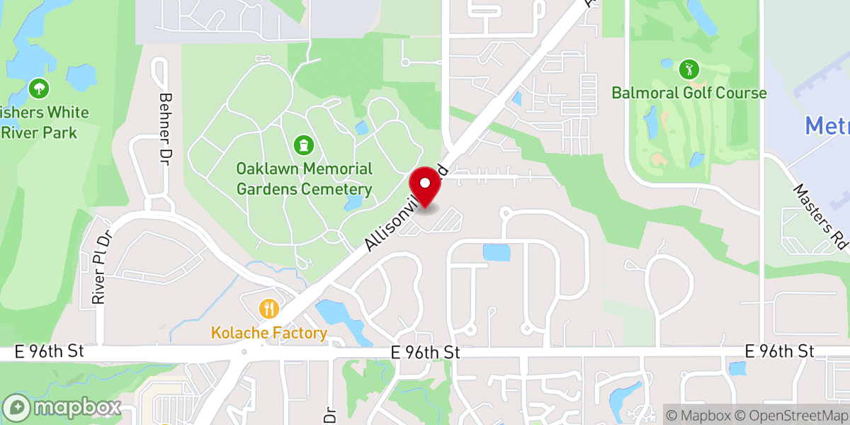 Map showing location of Trinity Church Allisonville Campus
