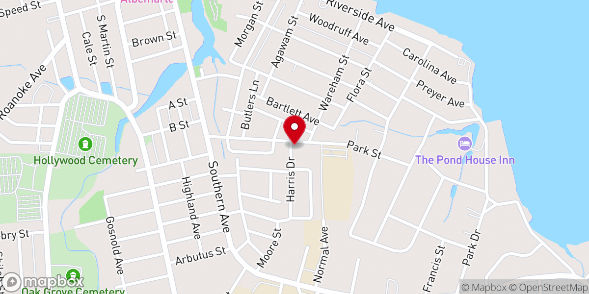 Map showing location of St. James Church