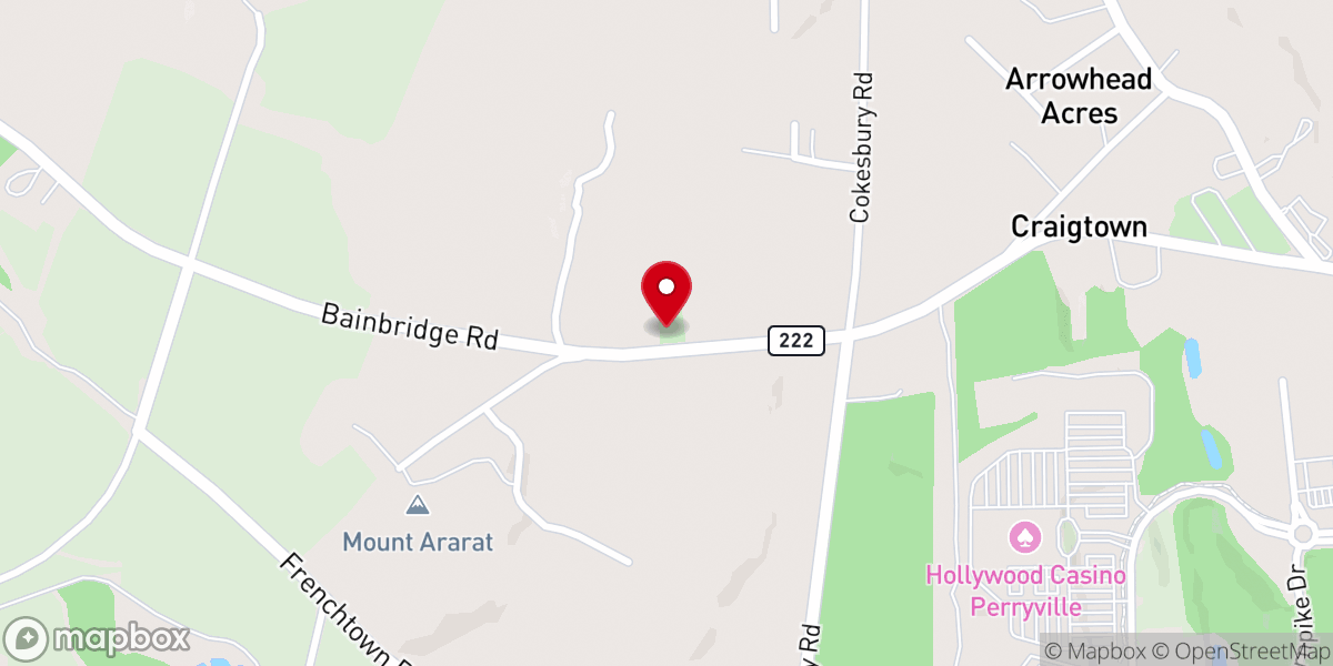 Map showing location of Cokesbury United Methodist Church