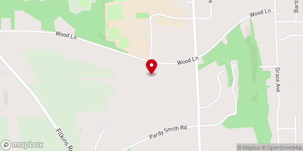 Map showing location of Woodlane Community Church
