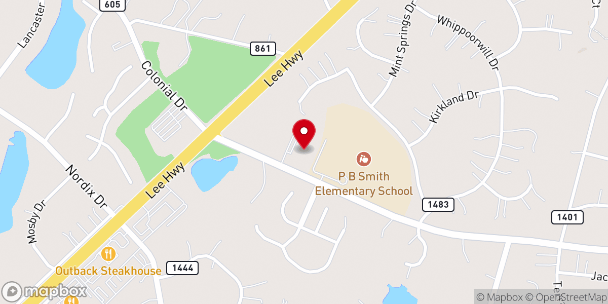 Map showing location of Our Saviour Lutheran Church