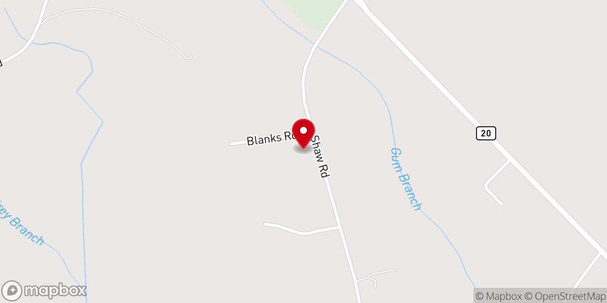 Map showing location of New Zion Church