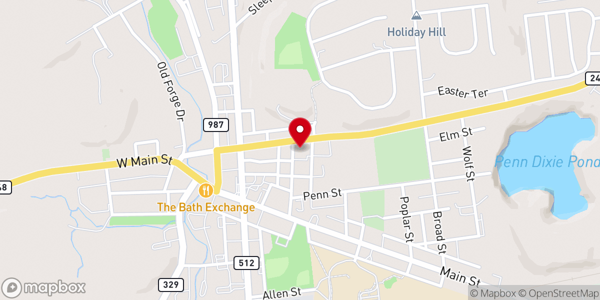 Map showing location of Sacred Heart Catholic Church