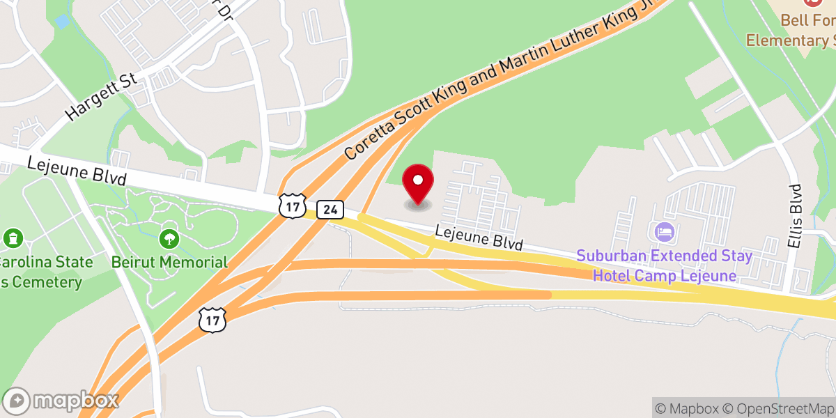 Map showing location of Lutheran Church of Our Savior