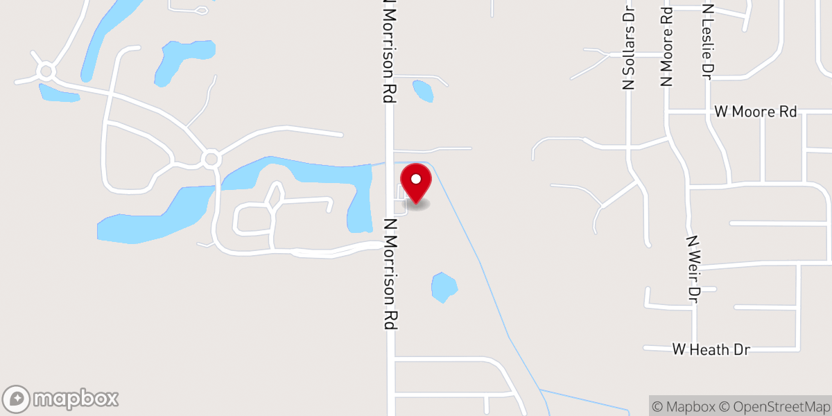 Map showing location of Trinity Baptist Church