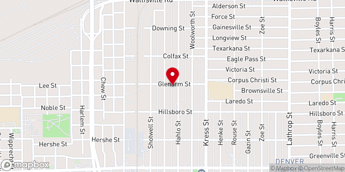 Map showing location of La Roca Pentecostal Church