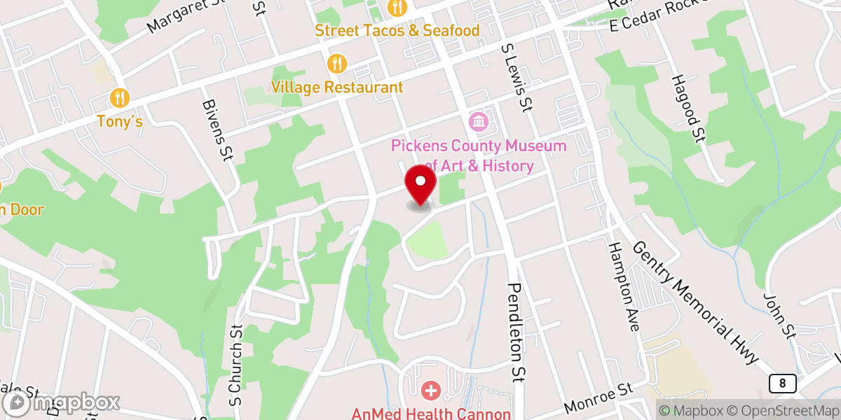 Map showing location of Griffin Ebenezer Baptist Church