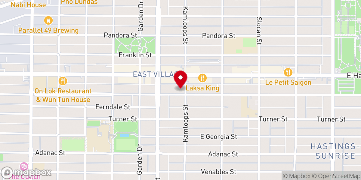 Map showing location of Ward Memorial Baptist Church