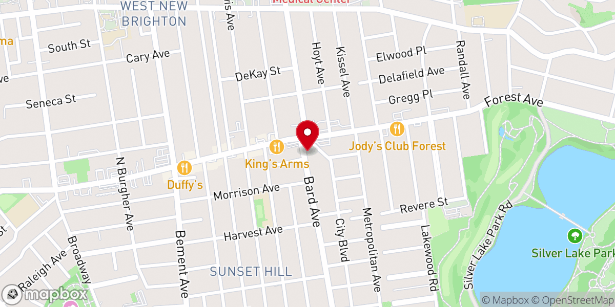 Map showing location of Our Saviour Lutheran Church