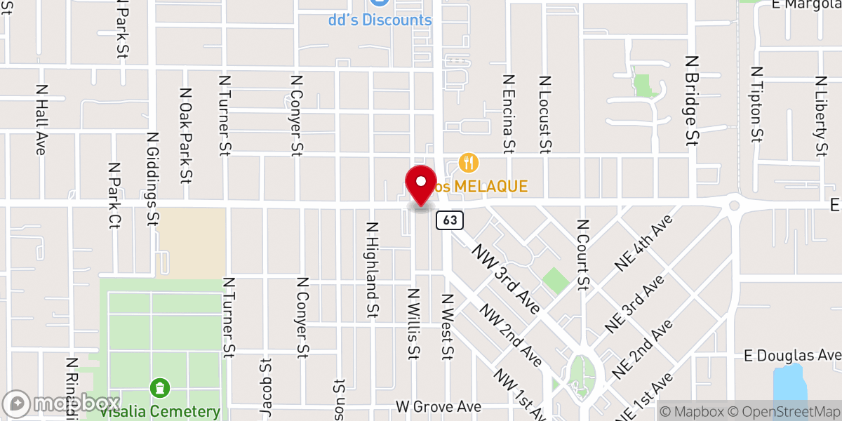 Map showing location of La-Hu Baptist Church