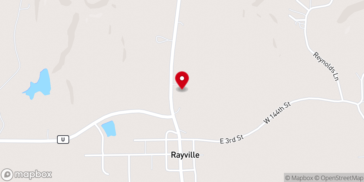 Map showing location of Rayville Christian Union Church