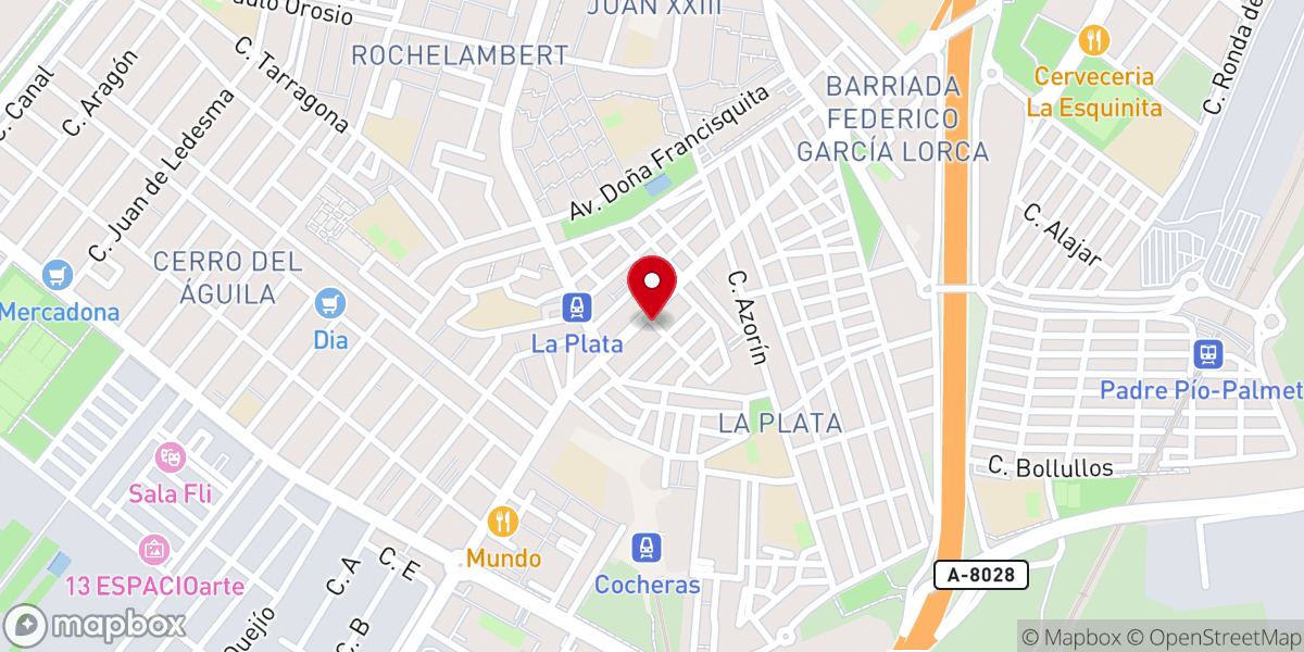 Map showing location of IPUE Sevilla - Iglesia Pentecostal Unida en Europa