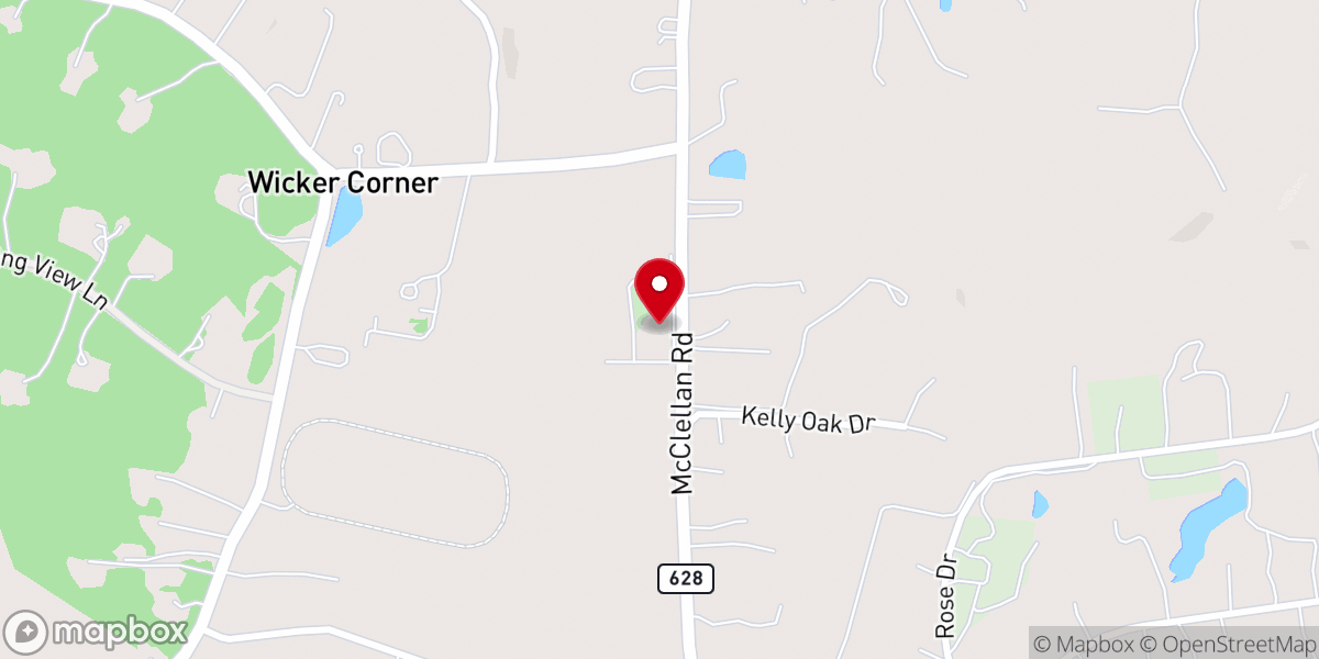 Map showing location of Black Creek Baptist Church