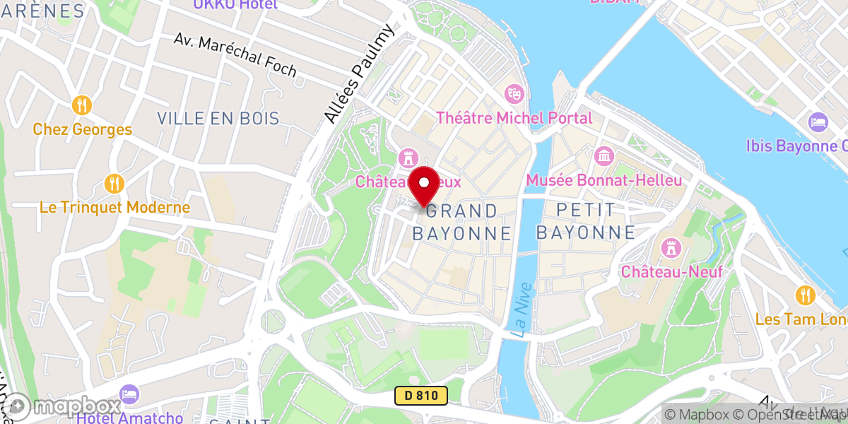 Map showing location of Cathédrale Sainte-Marie de Bayonne