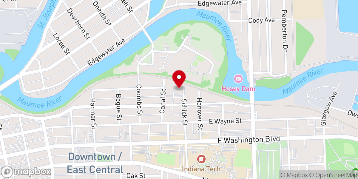 Map showing location of Love Church