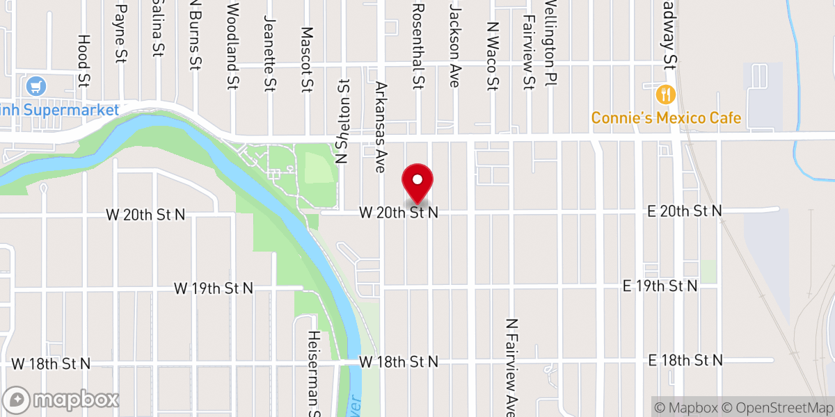 Map showing location of Northside Church of Christ