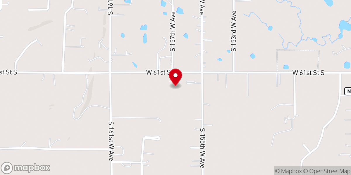 Map showing location of New Beginning Baptist Church