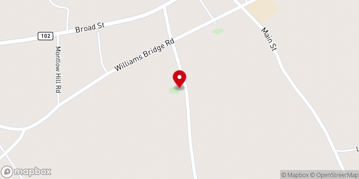 Map showing location of Gethsemane Baptist Church