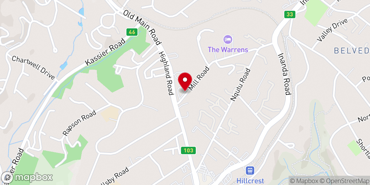 Map showing location of St Dominic's Catholic Church