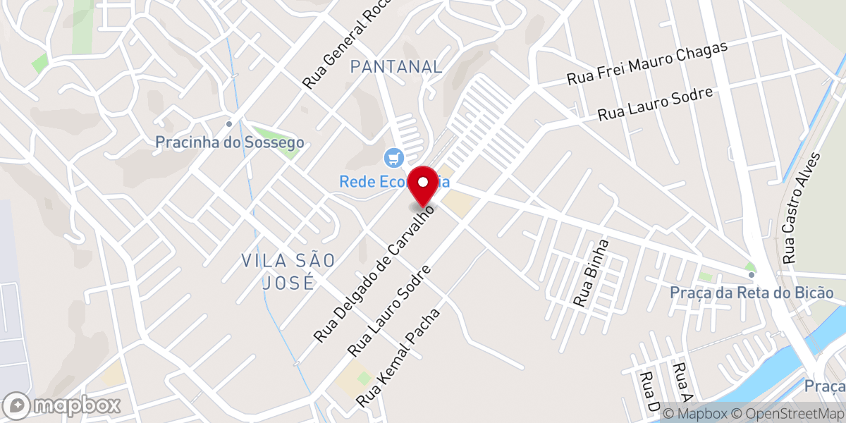 Map showing location of Primeira Igreja Batista Gramacho