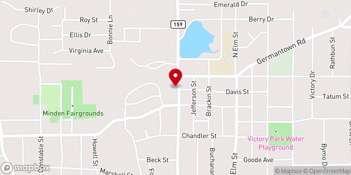 Map showing location of Blessed Hope Baptist Church