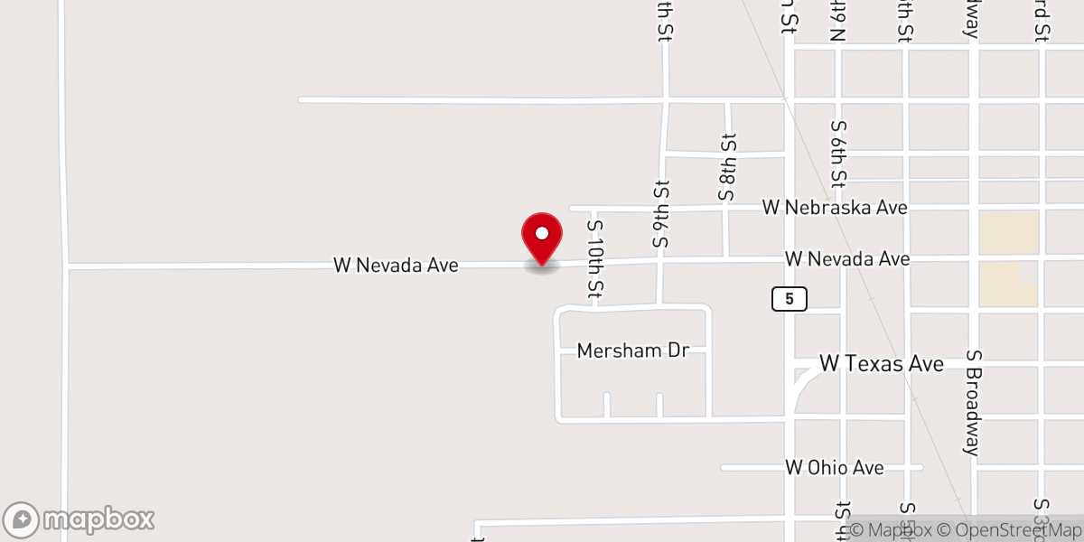 Map showing location of Westside Baptist Church