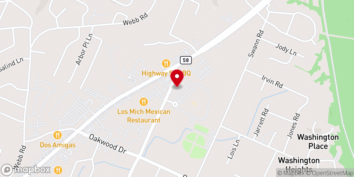 Map showing location of Revive Church