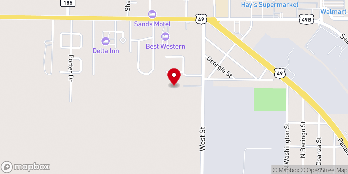 Map showing location of New Haven Missionary Baptist Church