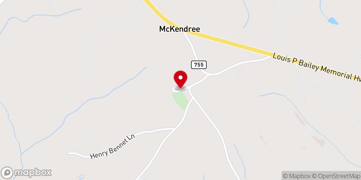 Map showing location of Mc Kendree United Methodist Church
