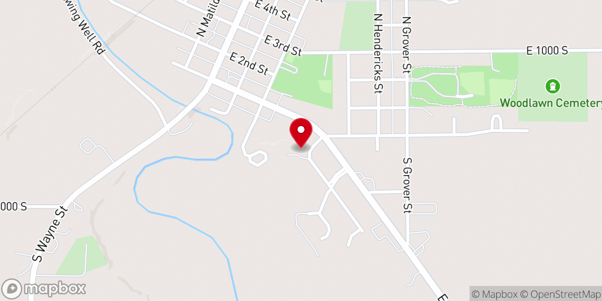 Map showing location of Hillcrest Church-The Nazarene