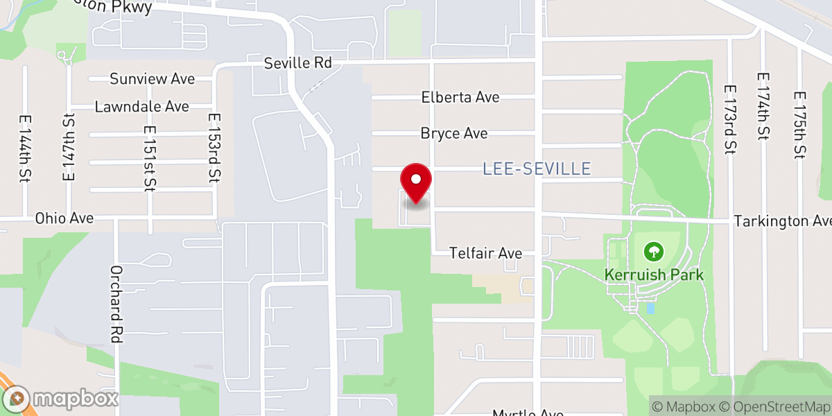 Map showing location of Canaan Missionary Baptist Church