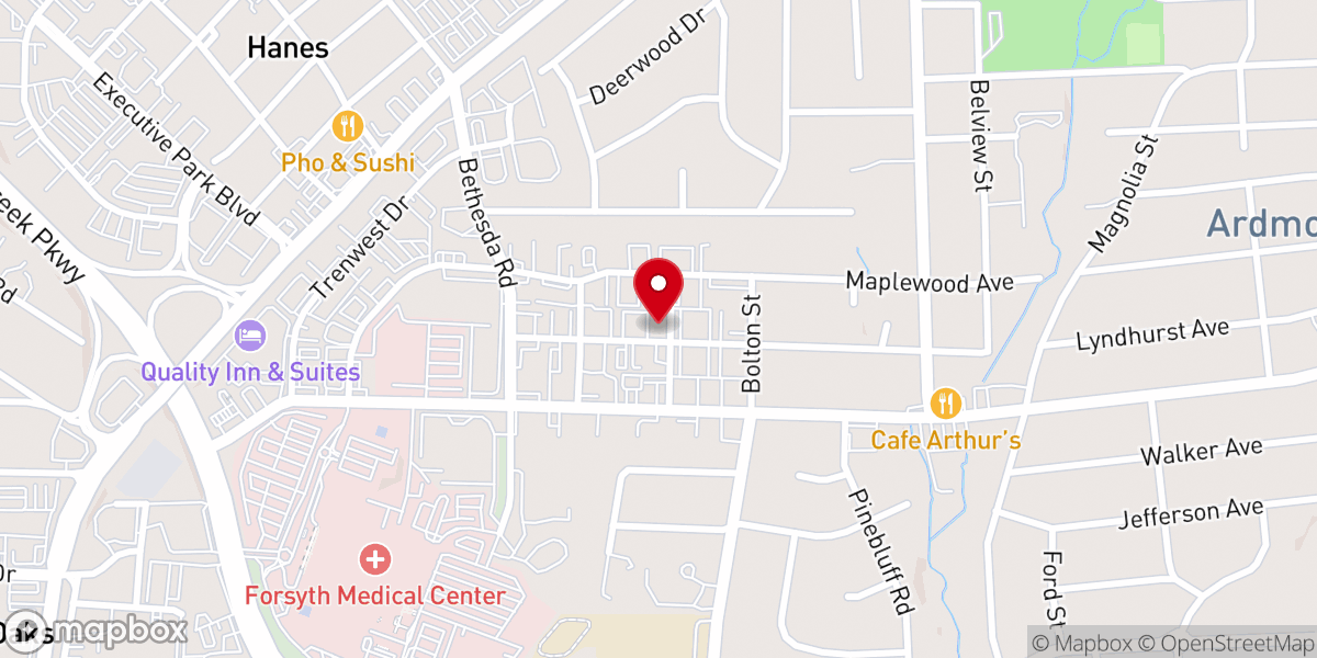 Map showing location of Affordable Cremations of Winston-Salem