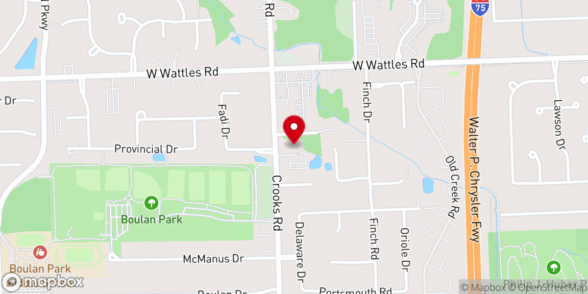 Map showing location of Community of Christ - Troy Oaks
