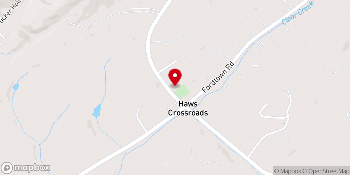 Map showing location of Cross Road Baptist Church