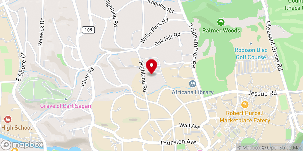 Map showing location of First Congregational Church