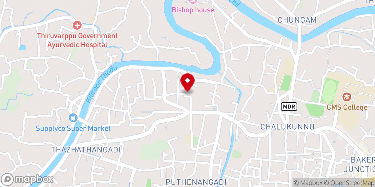 Map showing location of Kottayam Cheriapally