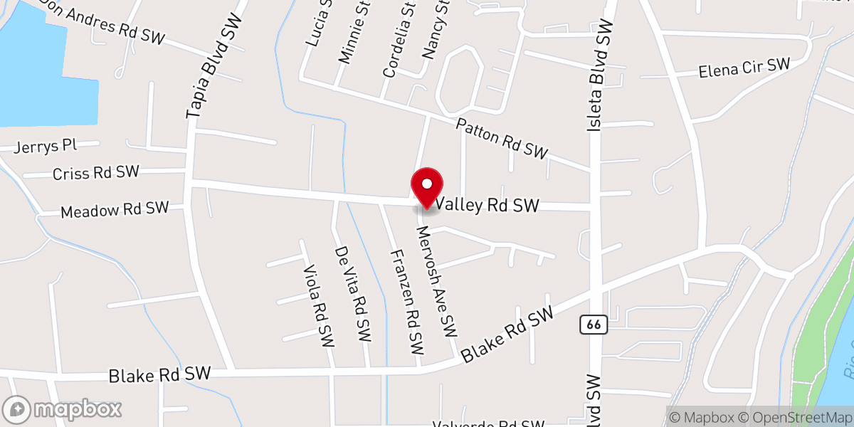 Map showing location of Living Water Miracle Center Church