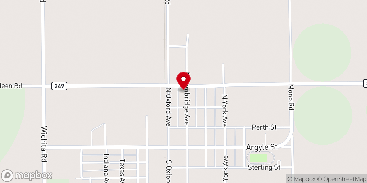 Map showing location of First Presbyterian Church of Hagerman