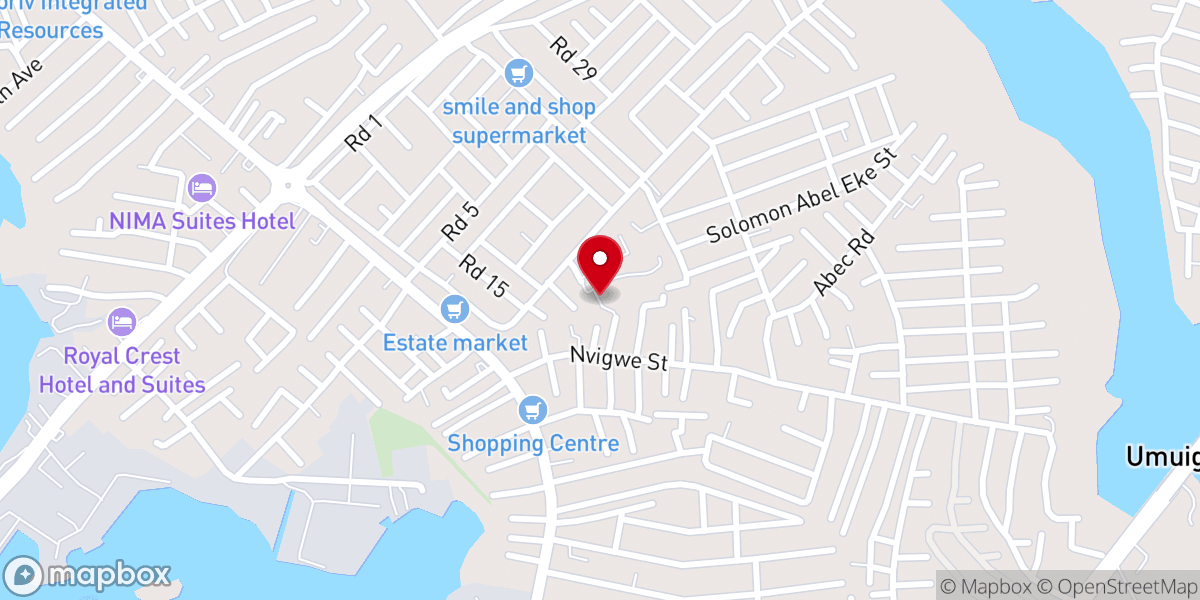 Map showing location of Holy Family Catholic Church Port Harcourt
