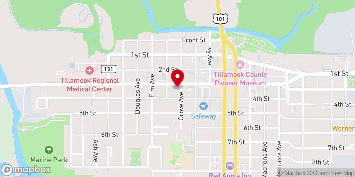 Map showing location of Redeemer Lutheran Church