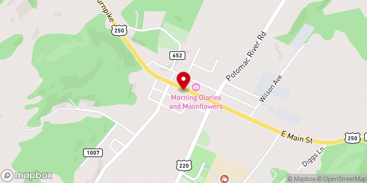 Map showing location of Monterey Town Hall
