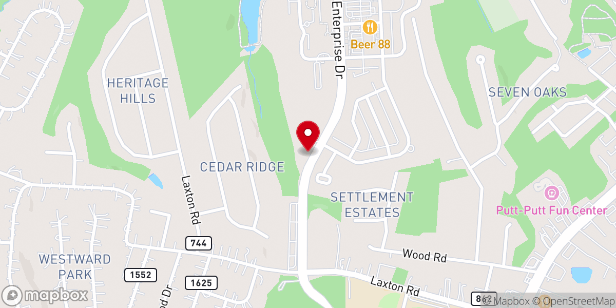 Map showing location of Christian Church In Virginia