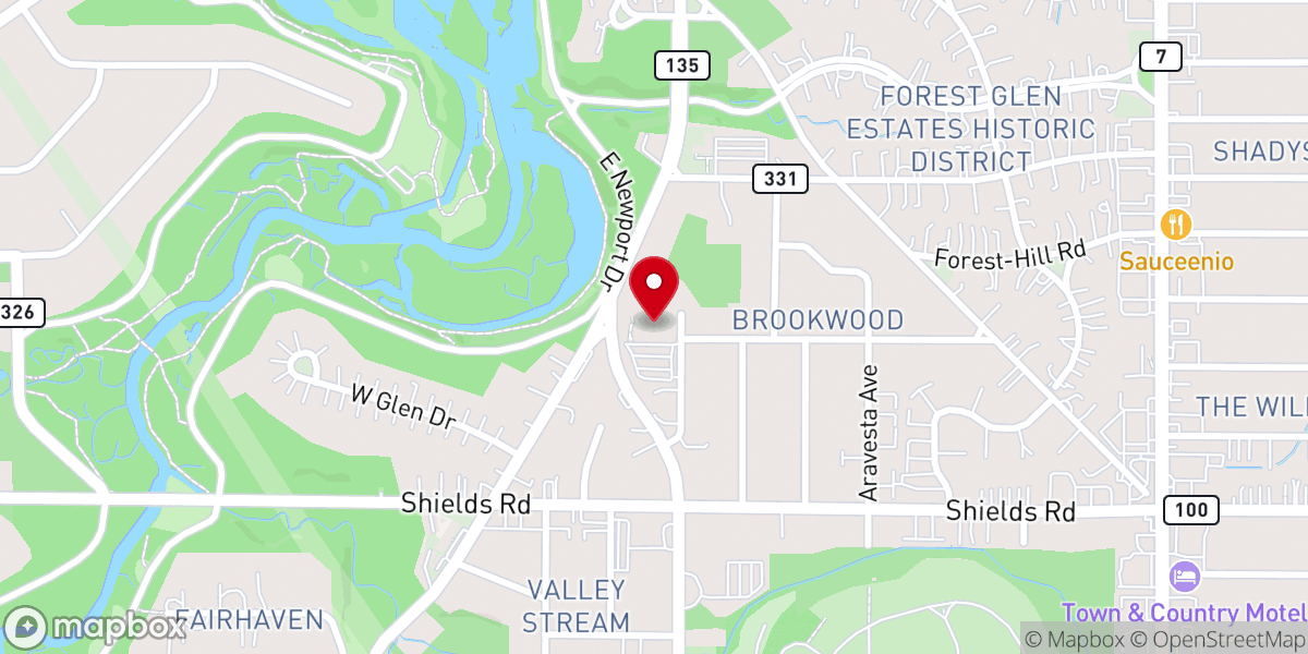 Map showing location of St. John the Forerunner Greek Orthodox Church