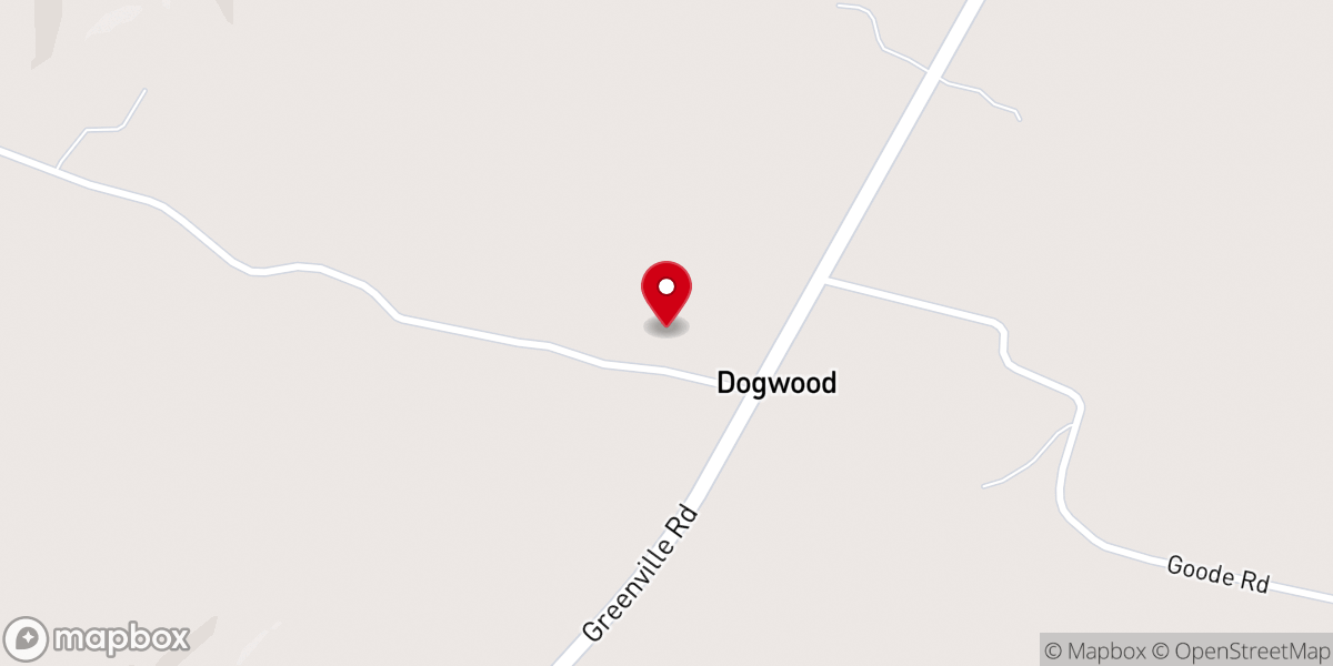 Map showing location of New Barren Springs Baptist Church