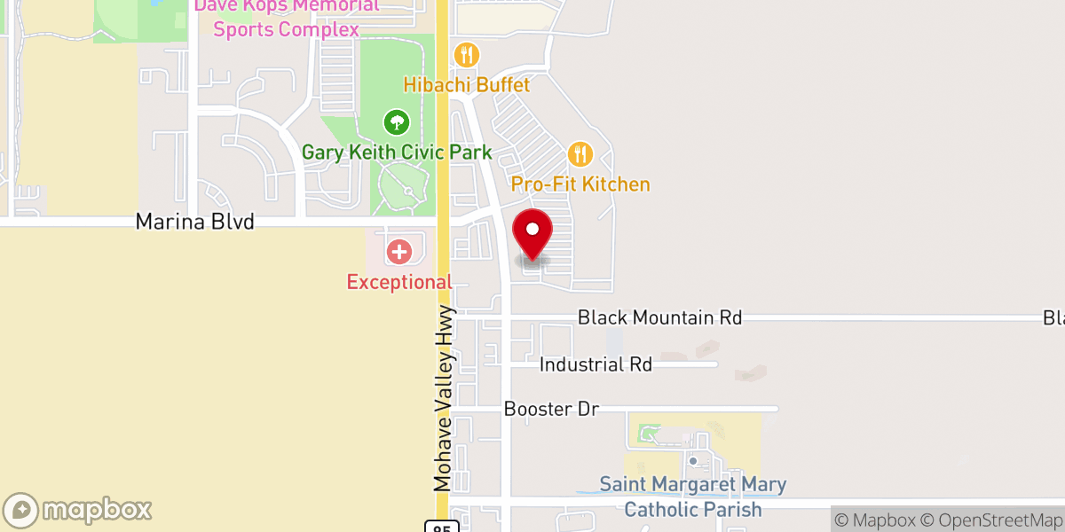 Map showing location of KFC
