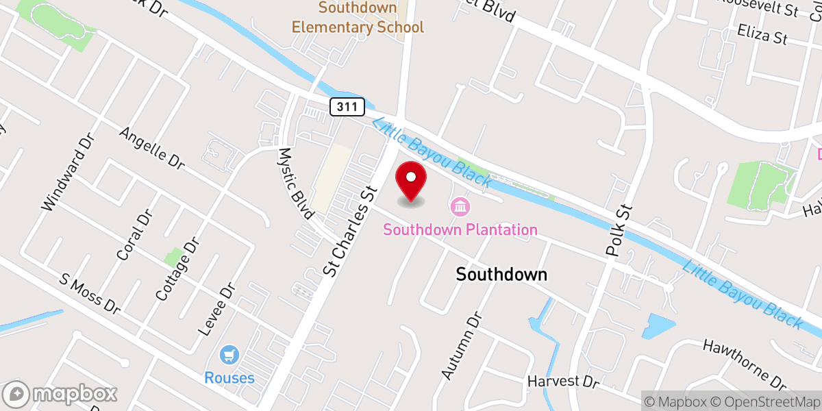 Map showing location of Harvest Cathedral Ministries